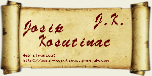 Josip Košutinac vizit kartica